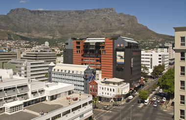 Exterior Photo with Table Mountain in the background